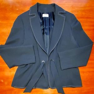 Villa Bleue Gray Tie Blazer Size 12